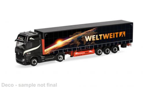 Modelauto Mercedes Actros Base 18 L zwart Ferntrans Haas/weltweit 1/87 Herpa