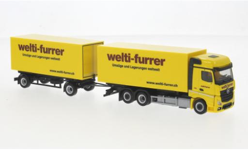 Modelauto Mercedes Actros Bigspace Welti-Furrer (CH) 1/87 Herpa
