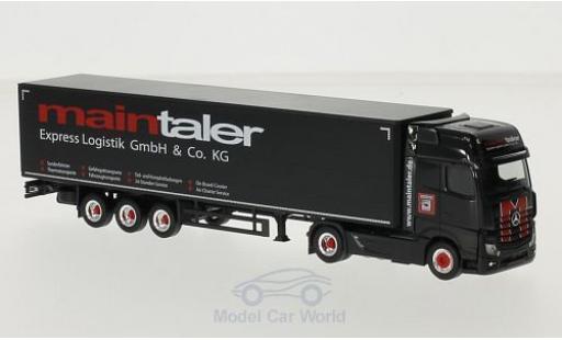 Modelauto Mercedes Actros Gigaspace Maintaler Gardinenplanen-SZ 1/87 Herpa