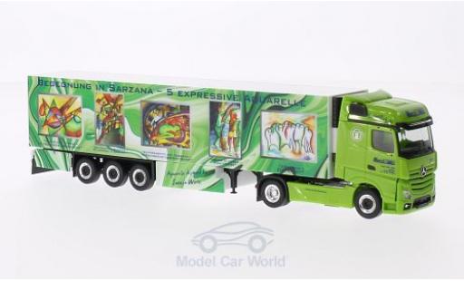 Modelauto Mercedes Actros Gigaspace Wirtz Art Truck K&Atilde;&frac14;hlkoffer-SZ 1/87 Herpa