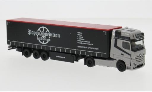 Modelauto Mercedes Actros Gigaspace L Popov Spedition 1/87 Herpa