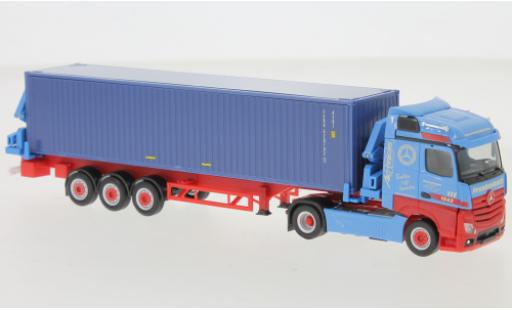 Modelauto Mercedes Actros Streamspace 2.5 Frankenbach Container-Seitenlader 1/87 Herpa
