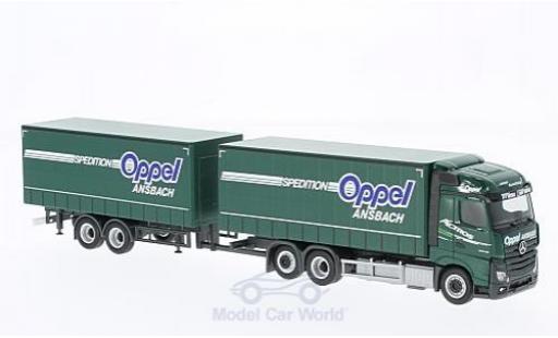 Modelauto Mercedes Actros Streamspace 2.5 Oppel Ansbach Gardinenplanen-HZ 1/87 Herpa