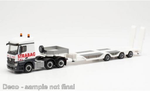 Modelauto Mercedes Actros Streamspace 2.5 STRABAG Goldhofer Allrounder-Sattelzug 1/87 Herpa