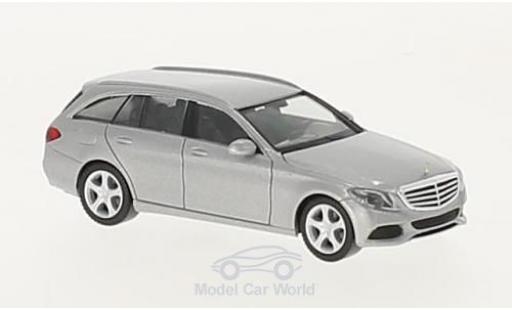 Modelauto Mercedes Classe C T-Modell (S205) Elegance grijs 1/87 Herpa