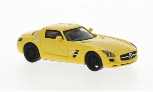 Modelauto Mercedes SLS Coupe AMG geel 1/87 Herpa