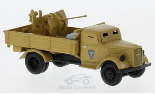 Modelauto Opel Blitz Base bruin gepanzert met 20mm Kanone 1/87 Herpa