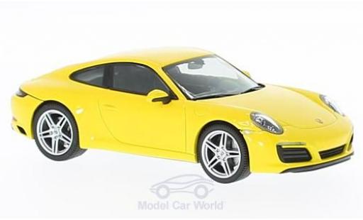 Modelauto Porsche 911 SC Carrera 4 Coupe geel 1/43 Herpa