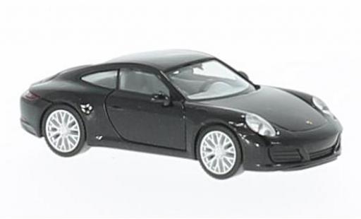 Modelauto Porsche 911 4S Carrera metallic zwart 1/87 Herpa