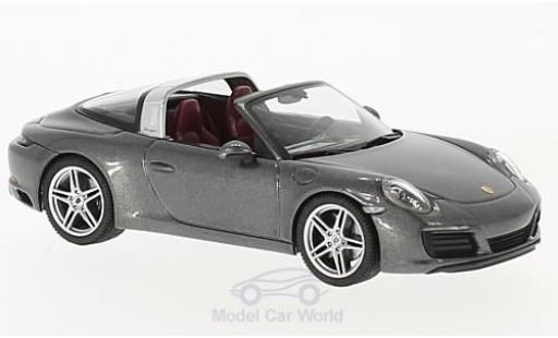 Modelauto Porsche 911 Targa 4 metallic grijs 1/43 Herpa