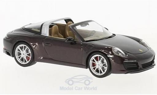 Modelauto Porsche 911 Targa 4S metallic bruin 1/43 Herpa
