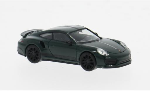 Modelauto Porsche 911 Turbo groen 1/87 Herpa