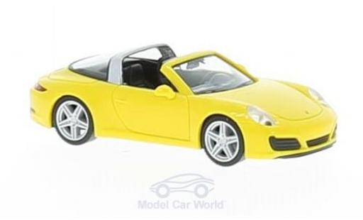 Modelauto Porsche 911 Targa 4 geel 1/87 Herpa