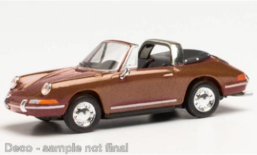 Modelauto Porsche 911 Targa metallic bruin 1/87 Herpa