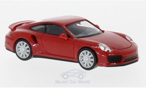 Modelauto Porsche 911 Turbo rood 1/87 Herpa