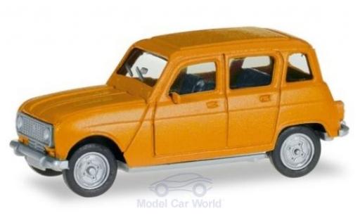Modelauto Renault 4 Base geel 1/87 Herpa