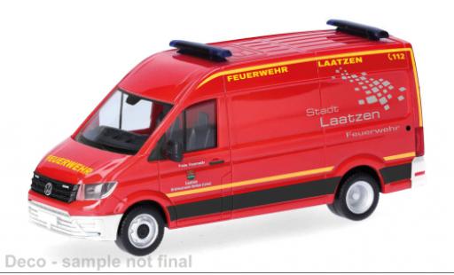 Modelauto Volkswagen Crafter Kasten bestelwagen Hochdak Freiwillige Brandweer Laatzen 1/87 Herpa