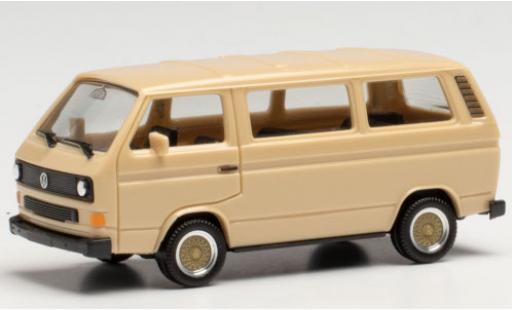 Modelauto Volkswagen T3 Base Bus beige met BBS Felgen 1/87 Herpa