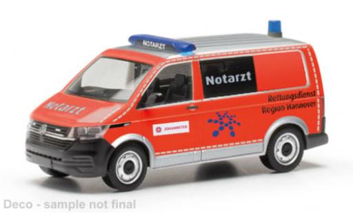 Modelauto Volkswagen T6 T6.1 .1 Bus Rettungsdienst Region Hannover/Johanniter 1/87 Herpa