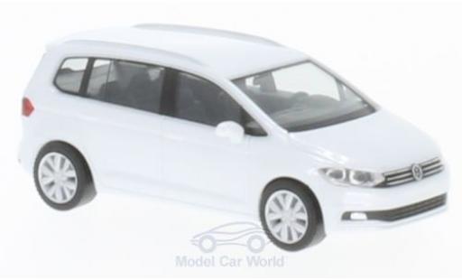Modelauto Volkswagen Touran Base metallic wit 1/87 Herpa