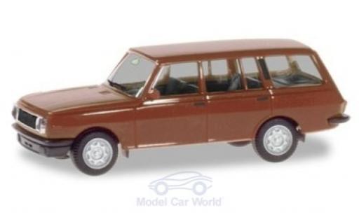 Modelauto Wartburg 353 Tourist bruin 1984 1/87 Herpa