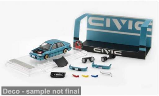 Modelauto Honda Civic EF2 () blauw 1991 1/64 BM Creations