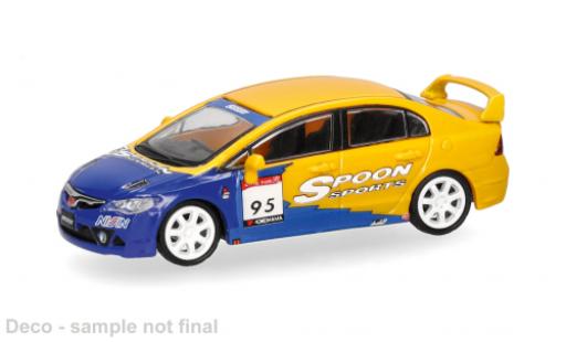 Modelauto Honda Civic Base FD2 geel/blauw 1/87 Micro City 87