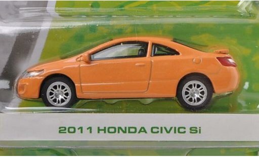Honda Civic Si 1/64 Greenlight oranje-beige 2011 modelauto