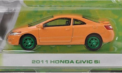 Honda Civic Si 1/64 Greenlight oranje-beige Special Version 2011 modelauto