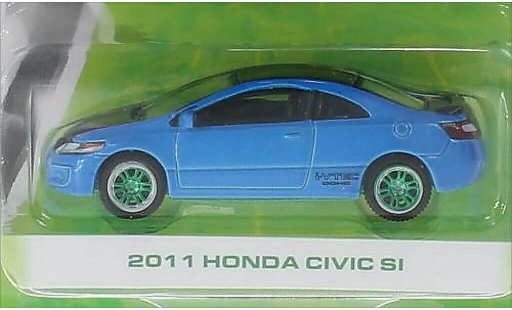 Honda Civic Si 1/64 Greenlight Special Version blauw/zwart 2011 modelauto