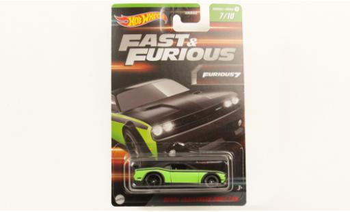 Modelauto Dodge Challenger R/T la chaux/zwart rapide & Furious 1/64 Hot Wheels