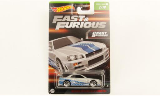 Modelauto Nissan Skyline R34 GT-R () d/D&Atilde;&copy;corer rapide & Furious 1/64 Hot Wheels