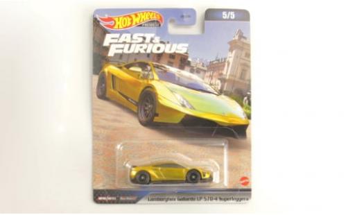 Modelauto Lamborghini Gallardo Superleggera LP 570-4 gold Fast &amp; Furious 1/64 Hot Wheels Premium