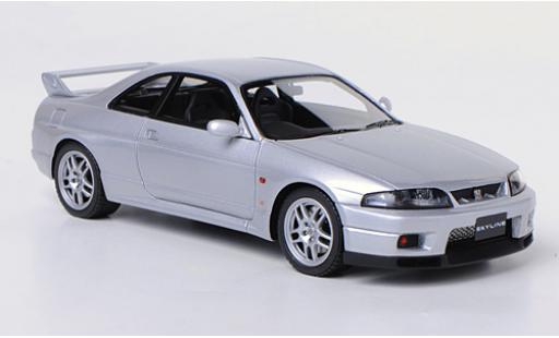 Modelauto Nissan Skyline R33 GT-R V-Spec () grijs RHD 1995 1/43 HPI MIrage
