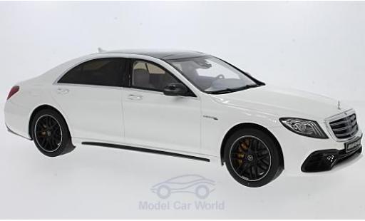 Modelauto Mercedes Classe S AMG S 63 Mopf Lang wit 1/18 GT Spirit