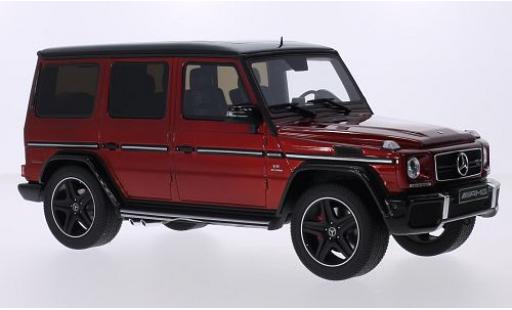 Modelauto Mercedes C AMG G63 Crazy Color Edition metallic rood/zwart 1/18 GT Spirit