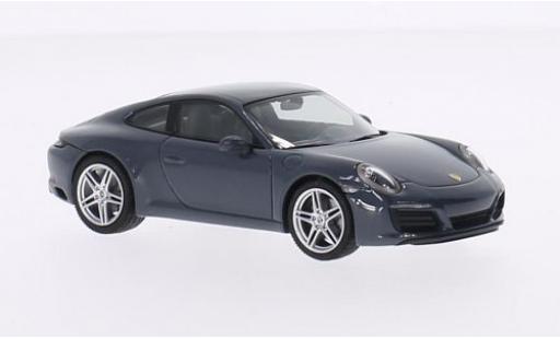 Modelauto Porsche 911 Carrera Coupe grijs 2015 1/43 Herpa