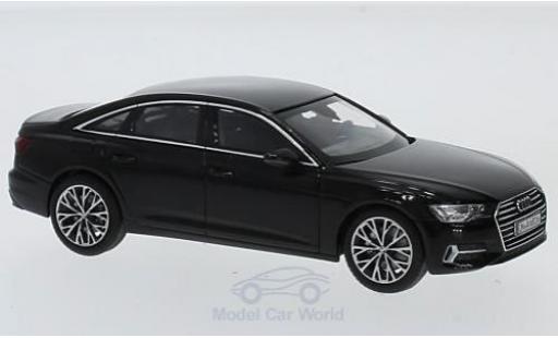 Modelauto Audi A6 berline Sedan zwart 2018 1/43 iScale