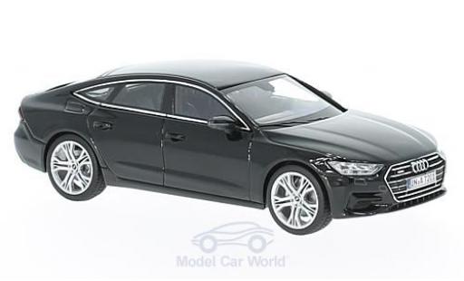 Modelauto Audi A7 sportback zwart 2018 1/43 iScale