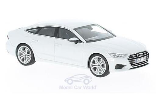 Modelauto Audi A7 sportback wit 2018 1/43 iScale