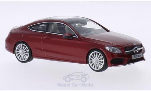Modelauto Mercedes Classe C Coupe metallic rood 1/43 iScale