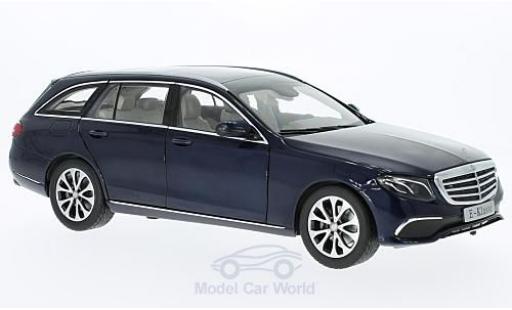 Modelauto Mercedes Classe E Base (S213) metallic blauw 1/18 iScale