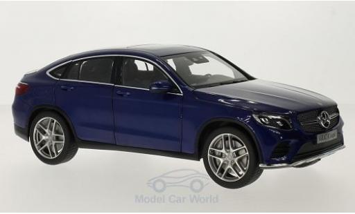 Modelauto Mercedes GLC Coupe (C253) metallic blauw 1/18 iScale
