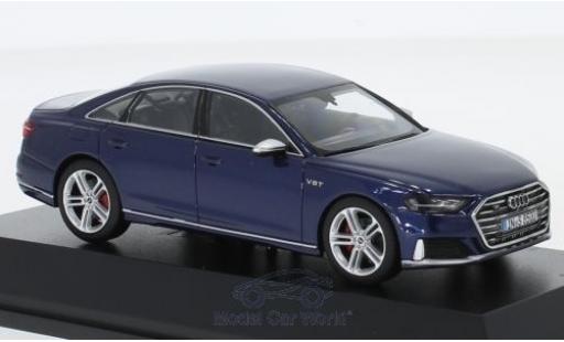 Modelauto Audi S8 berline metallic blauw 2019 1/43 Jadi