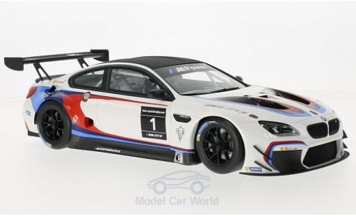 Modelauto Bmw M6 GT3 wit/zwart Sportstrophy 2016 2016 The Next 100 Years zonder Vitrine 1/18 Kyosho