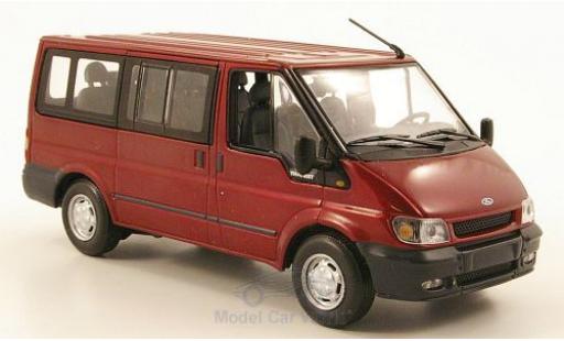 Modelauto Ford Transit Bus Tourneo metallic rood 2000 zonder Vitrine 1/43 Minichamps