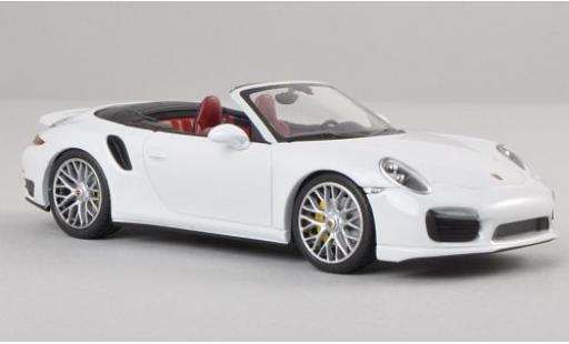Modelauto Porsche 911 Turbo S cabriolet wit 2013 1/43 Minichamps