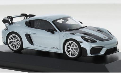 Modelauto Porsche 718 GT4 RS metallic blauw 2022 1/43 Minichamps