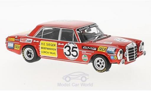 Modelauto Mercedes 300 6.8 AMG No.35 Briefmarken winnaar 24h Spa 1971 H.Heyer/C.Schickentanz 1/43 Minichamps