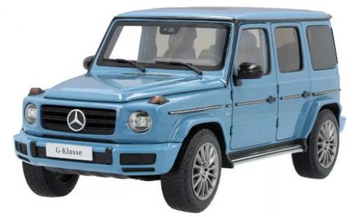 Modelauto Mercedes Classe G AMG Line (W463) blauw 2018 1/18 Minichamps